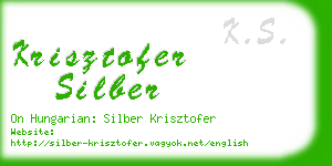 krisztofer silber business card